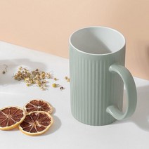 3종 470ml 라떼잔 커피잔 카페 심플한 컬러 도자기 머그잔 무광 빈티지 머그 머그컵, 러파드머그컵 직선_블랙 470ml 1P, 1