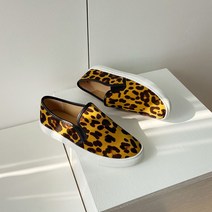 2.4cm 호피 레오파드 여성 슬립온 운동화 스니커즈