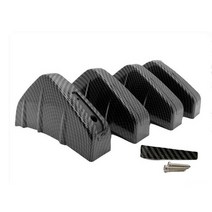 4Pcs 자동차 스포일러 유니버설 리어 범퍼 립 디퓨저 도요타 rav4 솔라리스 2017 haval f7x opel astra ren, 02 Carbon fiber