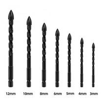 3mm~12mm 만능 드릴비트 타공 비트 멀티기리 포세린 폴리싱 유리 타일기리 콘크리트 대리석 목재 천공 화살촉 십자, 드릴비트8mm