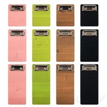 리시안제이 컬러 우드 영수증철 빌지꽂이 식당빌지홀더, 200-연두