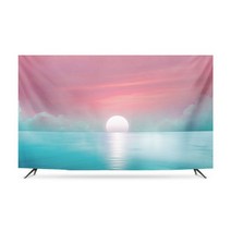 명화 티비 TV 덮개 가리개 인치 종류별 모니터 선라이즈 힐링 먼지 커버 42 55 65 75 80 액자 풍경 HA10, 55인치 아침 빛 이슬
