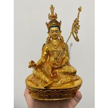 장식 불교 공급 전문가 린포체 파마카라 부처님 금박 구리 불상 가정 사원 예배 가족 보호, 01 Guru Rinpoche