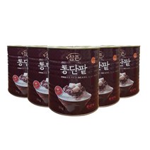 참존 통단팥 3kg / 단팥 통조림팥 팥빙수 빙수팥 붕어빵 호두과자 단팥소 통조림 빙수재료, 5개