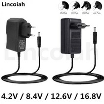 4.2V 8.4V 12.6V 1A 2A 어댑터 전원 공급 장치 충전기 다이나믹 에어쿠션 데코 레이저 레벨 드라이버 16.8 리튬 배터리, CHINA, 16.8V 2A DC 5.5-2.5, US