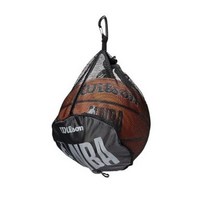 윌슨 싱글 농구공 가방 WTBA70040, 15개, 블랙