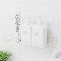 무타공 접착형 욕실세면대 철제 보조선반 주방소품수납, 1개