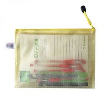 Pvc 메쉬 지퍼 종이 가방 방수 폴더 사무실 학생 시험 휴대용 정보 A4A5B4B5 색상 무작위 보내기, A5