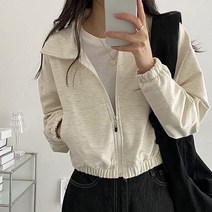 스윗라떼 데일리 쭈리 크롭 카라 집업 5color