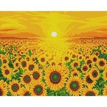 피카노 LED 보석십자수 DIY 돈이 들어오는 그림 BEST11, 운의 상징인 해바라기와 태양(50cmX40cm)