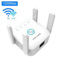 원룸공유기 자취방 공유기 와이파이 게이밍 호환 PIX-LINK 5G WiFi 리피터 Wi Fi 증폭기 5Ghz 장거리 익스텐더 1200M 무선 부스터 홈 Wi-Fi 인터넷 신호 지, 03 White 2.4G 5G_01 EU plug