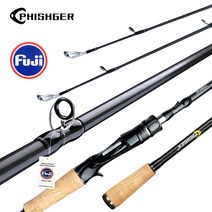Phishger 스피닝 캐스팅 후지 t800 탄소 2tip mlmmhh 낚싯대 106, 회전 2.70m-mh-m