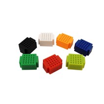 무료 배송! 7PCS 미니 25 Tie-point Breadboard 솔더리스 프로토 타입 테스트 보드 (7 가지 색상/로트)