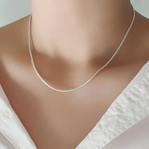 깍지쥬얼리 925실버 2mm 둥근 스네이크 체인 은목걸이