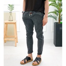 장롱 남성 마 슬랙스 밴딩 보카시 린넨바지