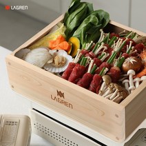 라그렌 더원 편백나무찜기 편백찜 가정용 캠핑용 찜기 스테인리스 채반 세이로무시 만두, 더원버너 호환 편백나무찜기(가방포함)