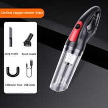 120W 무선 핸드 헬드 다기능 로봇 진공 청소기 자동차 홈 진공 청소기 12000Pa 전기 청소기 습식 및 건식, 02 Basic Black