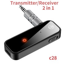 블루투스 5.0 수신기 송신기 2 1 C28 무선 어댑터 3.5mm 잭 자동차 오디오 Aux 헤드폰 핸즈프리, [01] c28