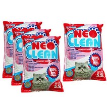 네오캣 고양이 대소변용 모래 네오크린 오리지날 1박스 /4kg x4포