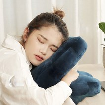 스밈콤마 낮잠베개 책상 엎드려자는 안면 베개 엎드려 쪽잠 쿠션, 그레이
