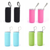 키알리 보온병 주머니 보냉병 물병 파우치 물통 물병 주머니 커버 텀블러 케이스 2p세트, 제품선택, 280ml 블랙