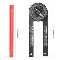 목공 스케일 미트 마킹 연필 앵글 파인더 측정 규칙 게이지 도구로 도용 각도를 보았다, 1M
