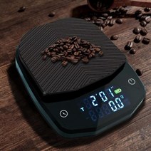 톤백저울 핫 블랙 미러 기본 + 전자 내장 자동 타이머 에스프레소 스마트 커피 주방 3kg, 타입2, 없음