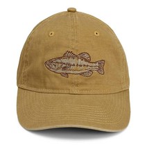 Largemouth 베이스 테일 6패널 아빠 캡 야외 농어 낚시 모자 밀., 밀
