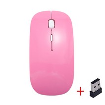 캐드마우스 무소음 초박형 USB 광학 무선 마우스 게이머 2.4G 수신기 슈퍼 슬림 게임용 컴퓨터 PC 노트북, 02 06, 한개옵션1