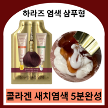 하라즈 샴푸형 앰플 새치 염색제 10p, 5개, 와인브라운