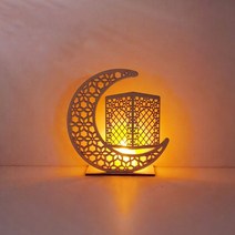 차량용 종교용품 자동차 장식 불교 티베트어 기도 Fengrise Wood Moon Eid 무바락 Led 라이트 EID 자동차, 04 Kaaba