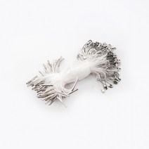 KP 실고리핀 실버구리핀 화이트끈(약100개) 택고리 택끈 상표끈실고리 실고리핀 택끈 택핀 택고리 라벨끈, 상세페이지 참조