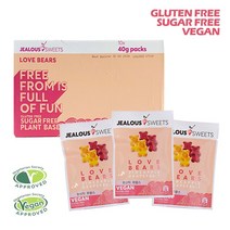 삼형제유통_무설탕 후르츠 비건젤리 러브베어스 40g 젤러스스윗 제로 슈가 과일 맛있는 수입 곰돌이 유기농 다이어트 탱글탱글 젤리, 10개