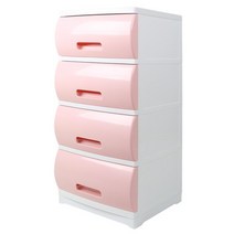 플라팜 베이비 서랍장 4단, 핑크, 1개
