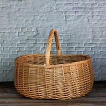 [해외 직송]뉴타임즈7 라탄바구니 등나무 바구니 채소계란 바구니 수납 바구니 장바구니 작은 대나무 바구니 선물 바구니 소풍 과일 바구니 XZ12 A8, 2개, 07 원색 대