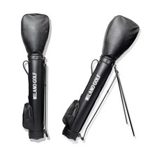 밀라노 골프 스탠드 하프백 초경량 연습장 연습용 필드 골프채 수납 클럽 보관 ST-MHB602, 블랙/실버