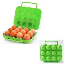 요비월드 휴대용 12구 계란케이스 그린 달걀케이스 에그트레이 계란보관용기