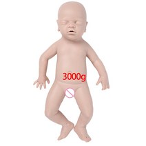 IVITA 100% 전신 실리콘 Reborn Baby Doll Unpainted 미완성 현실적인 인형 Lifelike Newborn DIY Blank Toys Kit, 04 46cm(18inch) Girl