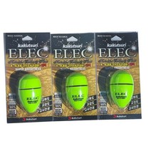 카쿠쯔리 elec 전자찌 3세트 감성돔 참돔 벵에돔 야간 선상 갯바위 전자찌 주야겸용찌, 0.8(3개입), 그린