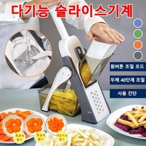 다기능 슬라이스기계 채칼 고기써는기계 원버튼 조절 모드/두께 40단계 조절/사용 간단, 1+1그레이