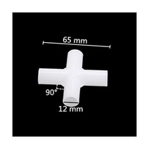 5 개 12mm PVC 스트레이트 팔꿈치 크로스 커넥터 조인트 60 90 120 135 도 티 파이프 피팅 DIY 텐트 고정, White5