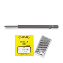 전동드라이버 비트 OHMI VH-4 0X4X80 (2.5X20) 10개 원형4mm