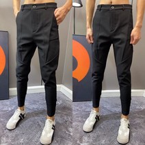 블랙드팬츠 겨울 가을 건달카리스마 남자정장바지 조거 캐주얼바지 스피릿 젊은남자 긴바지 슬림핏 슬랙스 4152275629
