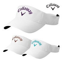 캘러웨이 모자 22 우먼스 리퀴드메탈 바이저 골프용품, 화이트 핑크