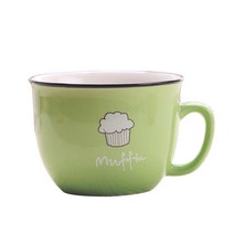 후아나야 머그잔 도자기 머그컵 커피잔 220 ml, 1개, 녹색