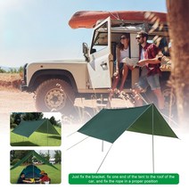 불멍쉘터 190T 실버 코팅 Windproof 야외 Awnings 자동차 타프 사이드 천막 그늘 방수 텐트 캐노피 캠핑 용, 한개옵션0