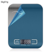10KG/5KG/3Kg/500G 주방 저울 스테인레스 스틸 식품 다이어트 우편 측정 LCD 정밀 전자, 01 A 5kgx1g