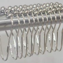 샤워커튼 파티션 부속품 부자재 커튼링 10P 연결 고정 커튼고리 고리, 1개, 구슬 커튼링 10P 실버