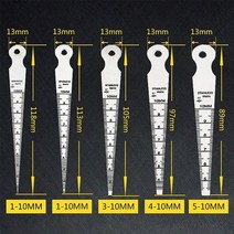 용접게이지 각장게이지 휴대용 구멍 필러 게이지 눈금자 스테인레스 스틸 용접 테이퍼 필러