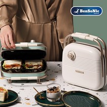 벤소닉 2in1 2구 샌드위치 와플메이커, HY-6602(핑크)